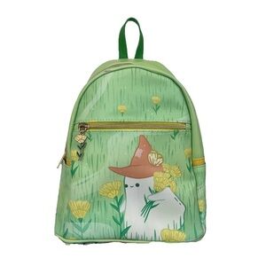 Hottopic Green & Yellow Ghost Cottage Flower Field Mini Backpack By Arcasian